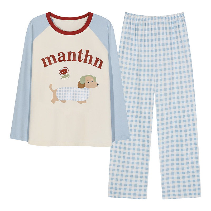 带胸垫一体睡衣女春秋款长袖可外穿套装秋冬季家居服纯棉2025新款,淘宝优惠券,粉丝福利购,淘宝优惠卷