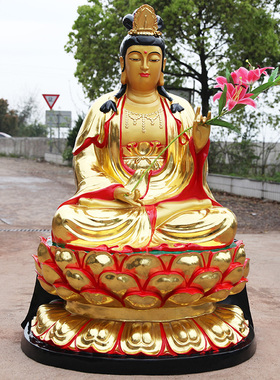 寺庙西方三圣菩萨树脂观音佛像