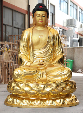 供奉2米1全金释迦牟尼佛神像阿弥陀佛如来佛祖三宝佛树脂药师佛像