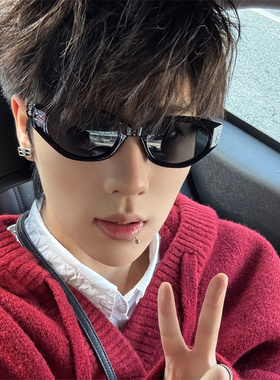 遮阳猫眼复古男女凹造型眼镜