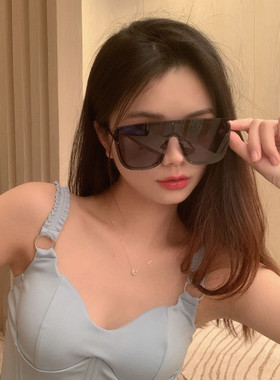 遮阳方形韩男女无框太阳镜