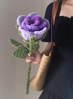 新款中号渐变玫瑰花束手工diy材料包送女友闺蜜生日礼物教师节