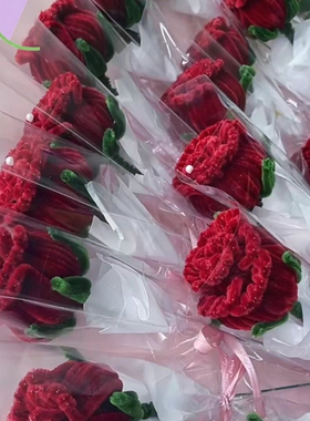 玫瑰花手工制作材料七夕DIY扭扭棒玫瑰全套编织花束材料包自制花