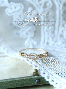 欧几里得之诗复古宫廷女蛋糕戒指