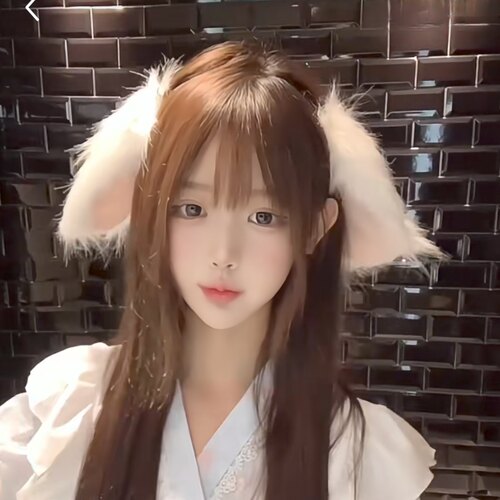 手作lolita垂耳兔头饰可爱新款cos毛绒仿真犬兽耳狗耳朵发箍圣诞 - 图3