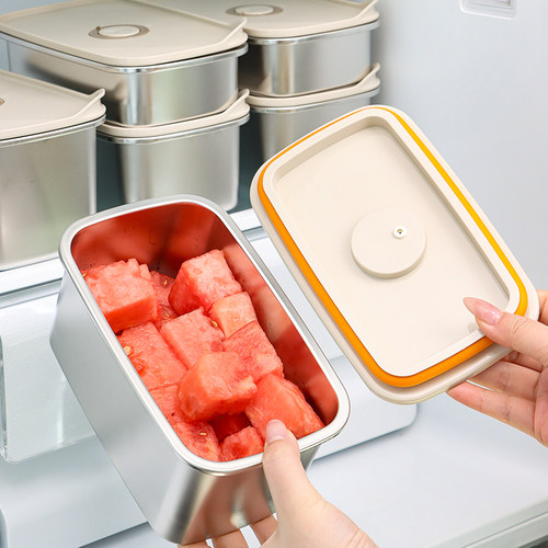 304不锈钢水果盒外出带便携学生上班专用野餐户外露营保鲜便当盒 - 图2