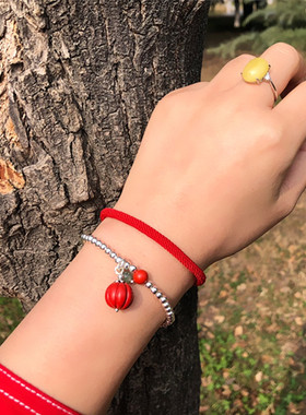 原创细款银珠脚链时尚小红书森系