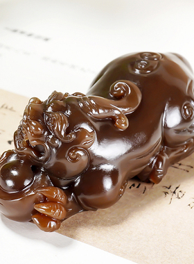 老红糖大师张亚龙且末金山矿和田玉糖玉手把件精品红糖貔貅89克