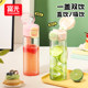 Fuguang Double Drinking Glass High-Looking Girls Water Cup High Temperature Resistant Explosion-proof Cup with Straw 2026 New Style