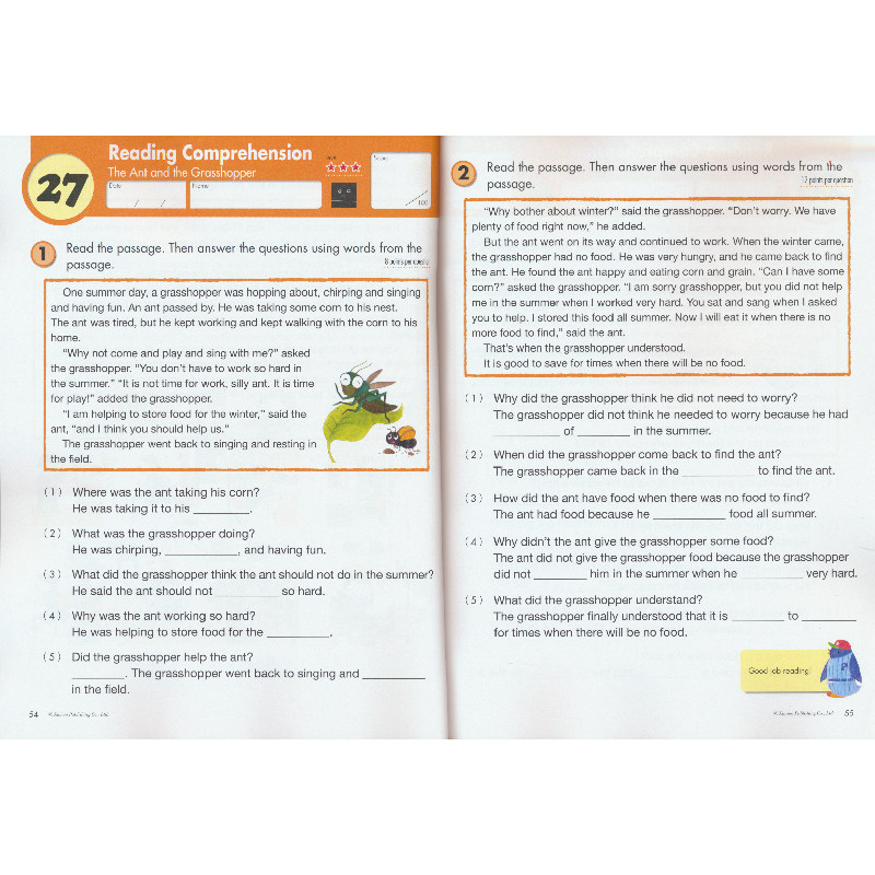 Kumon Reading Workbooks G1-G3 1-3年级小学生英语阅读专项练习册 培养英语语感和增加单词量训练题册 公文式教育英语原版