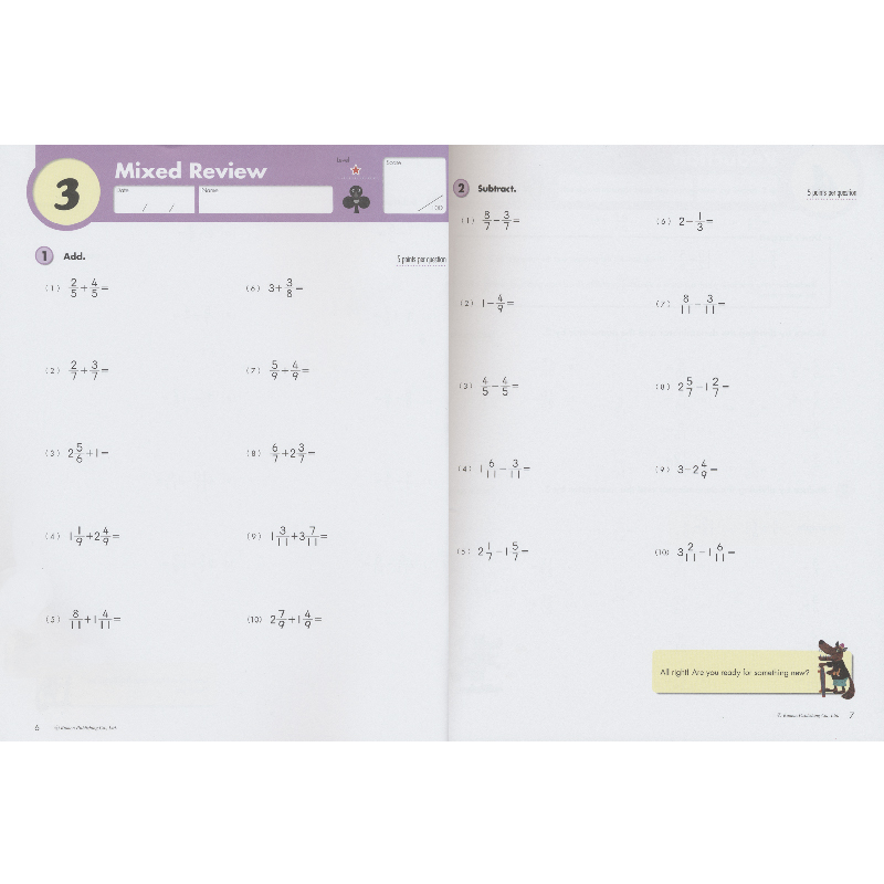 【分数和小数】5-6年级数学 Kumon Calculation Math Workbooks G5-G6 小学五年级和六年级数学训练练习册 公文式教育英文原版 - 图2