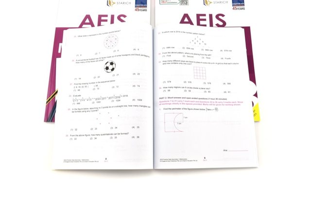 Singapore AEIS International Mock Test Junior High School Mathematics