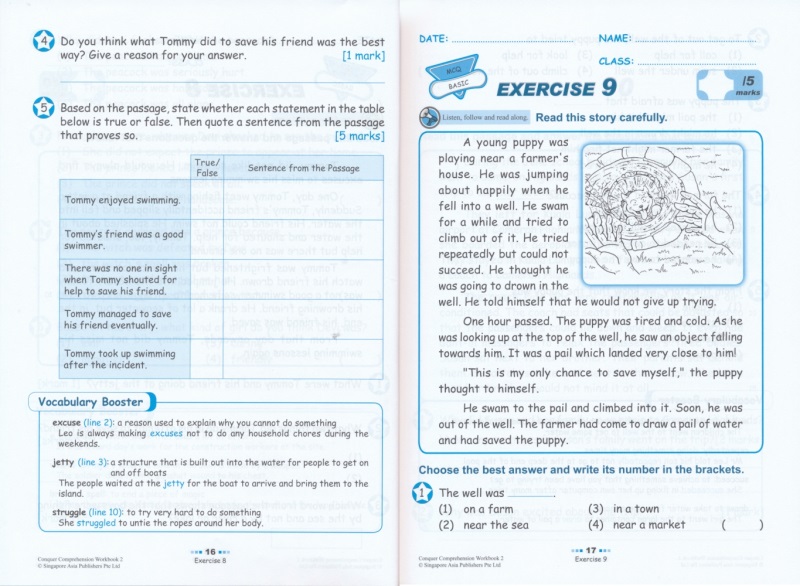 新加坡攻克系列阅读理解1-6年级 SAP Conquer Comprehension Workbook新加坡英语阅读理解小学练习册文章体裁多元英文原版教辅-图0