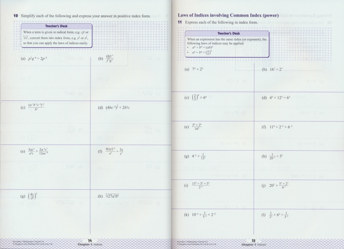 初三年级数学3A册 SAP Secondary 3 Mathematics Tutorial 3A 新加坡数学教程系列 SAP初中初三数学讲解题练习册 14岁 原版进口 - 图1