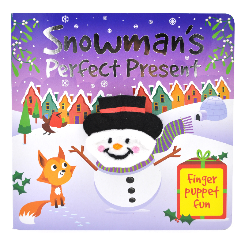 英文原版 Snowman's Perfect Present圣诞指偶书英语纸板手偶玩具书英语读物-图2