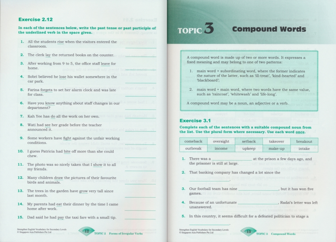 初一至初三英语词汇练习册 SAP Strengthen English Vocabulary For Secondary Levels 新加坡英语词汇初中教辅 英语强化系列 正版 - 图1