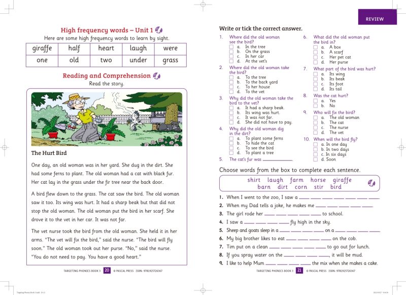 点读版Targeting Phonics 对标自然拼读3册 零基础入门 学练结合200个高频词 英语听说读写 提升阅读英文原版送音频