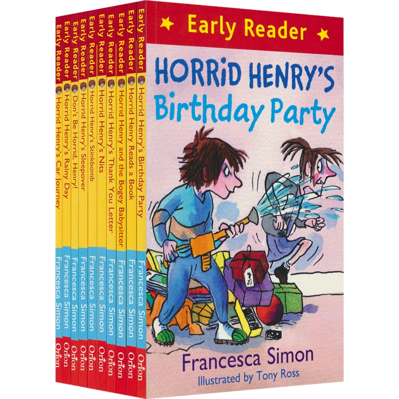 英文原版 Horrid Henry Early Reader 淘气包亨利10册 幽默爆笑故事小说 全彩分级阅读读物 入门级 6-9岁 小学生英语桥梁章节书 - 图3
