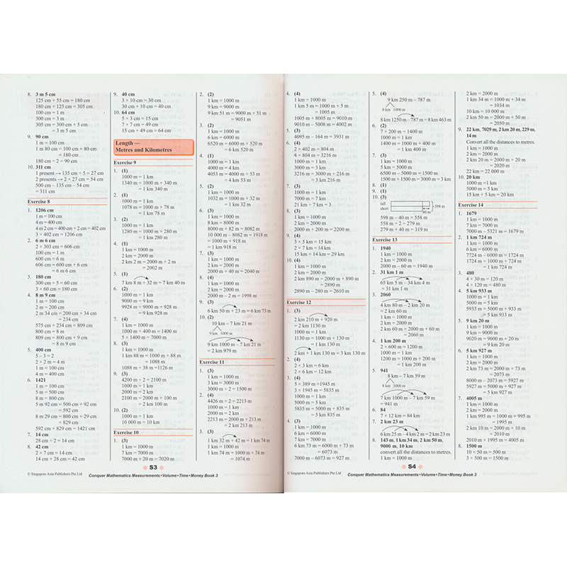 SAP Conquer Mathematics 3 Measurements Volume Time Money 测量体积时间金钱 新加坡数学攻克版小学三年级英文版 建模学习法 - 图3