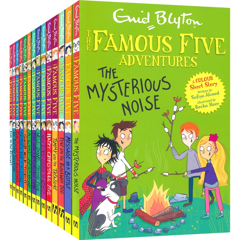 英文原版 Enid Blyton Famous Five Colour Reads 五伙伴历险记 英语桥梁书 冒险解谜 增强友谊 儿童课外英语读物 - 图3