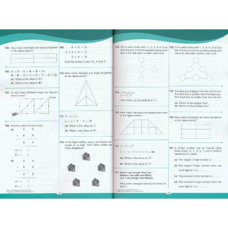 新加坡奥数竞赛真题册系列数学练习册1至6年级 SAP Mathematical Olympiad Training Book Level 1到6阶奥林匹克数学小学教辅 - 图0