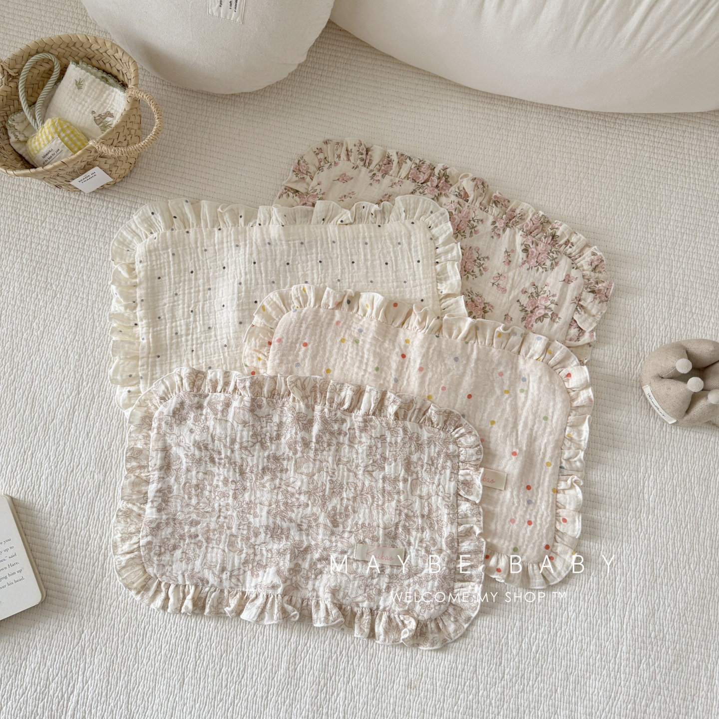 韩国ins婴儿枕头新生儿云片枕巾透气吸汗防吐奶拍嗝巾宝宝枕垫,淘宝优惠券,粉丝福利购,淘宝优惠卷