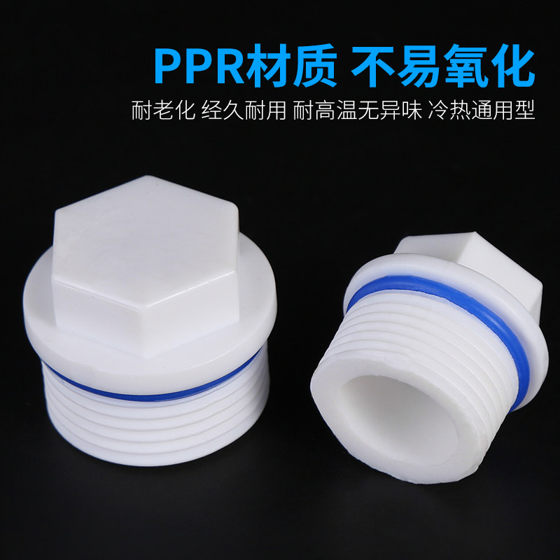 ppr4分内丝外丝堵头堵帽丝堵6分1一寸给水管四六分PPR自来水管堵_虎窝淘