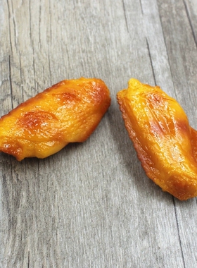 仿真烤鸡翅中餐厅模型假食物摆件