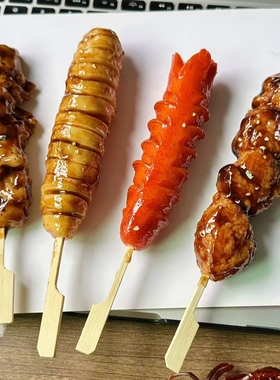 仿真烧鸟鸡肉串烤面筋模型装饰品