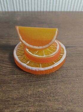 仿真橙子片西柚水果块装饰品道具