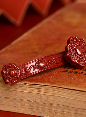 原矿朱砂招财平安如意摆