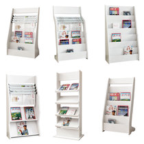 Office White Press Shelf Wood Book Newspaper Shelf Magazine Rack Landing Press Shelve Shelf Nordic Brief