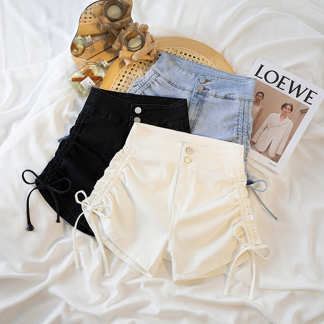 Double buckle drawstring lace ບໍລິສຸດ lust hottie ສະບັບພາສາເກົາຫຼີໃນລະດູຮ້ອນໃຫມ່
