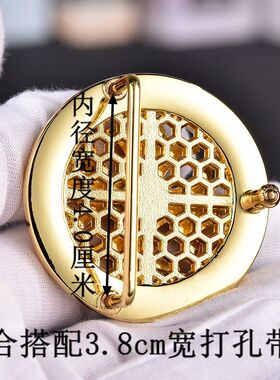 平滑扣扣头单卖青年皮带扣男士腰带头时来运转板扣配3.8带身打孔