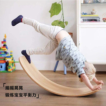 Children Balance Board Double Bending Board Baby Indoor Wooden Sensation System Training Smart Board Home Stilts Board Toys