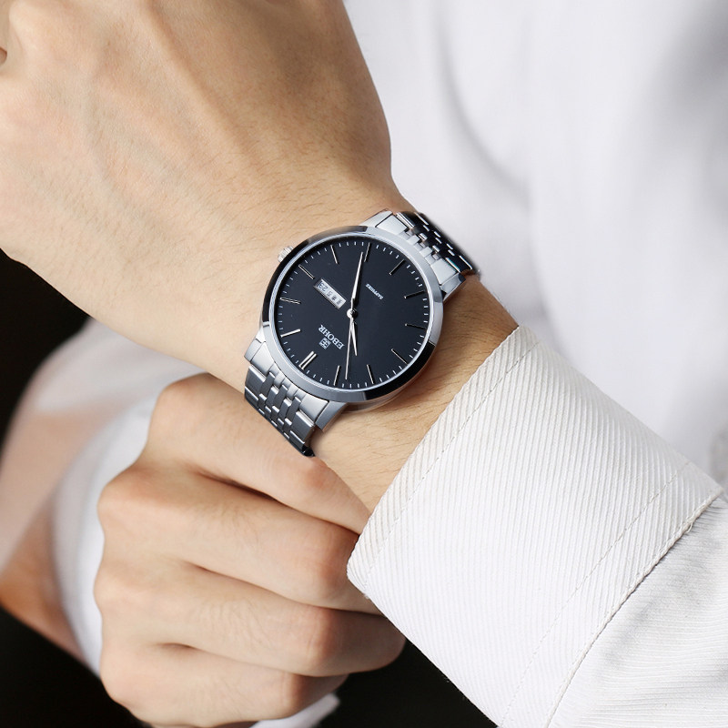 依波手表男高级感轻奢小众名牌石英手表男女士情侣手表1045