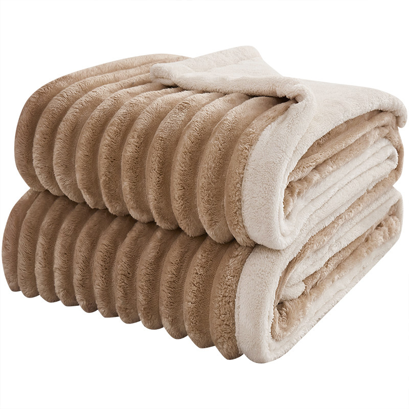 ins超柔玉兔绒毛毯冬季双层加厚牛奶绒毛巾被子午睡办公室盖毯子