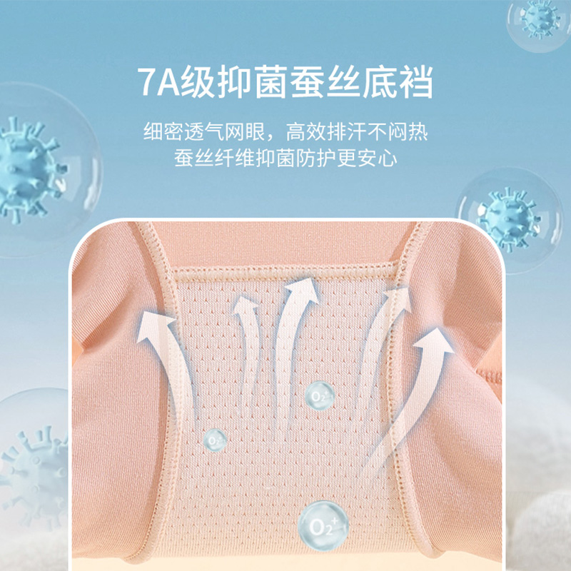 2条仕乐莫代尔内裤女7A抑菌高腰薄款大码三角裤红色本命年马年 - 图1