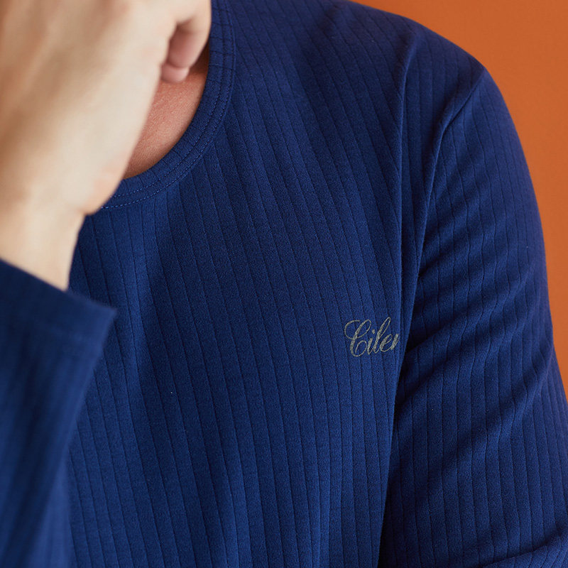 仕乐纯棉男士保暖内衣套装红色秋衣 仕乐内衣保暖套装