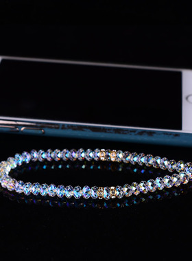 轻奢短款手机链闪亮奥地利水晶