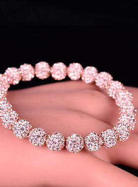 闪亮奥地利水钻钻球女香槟色高雅