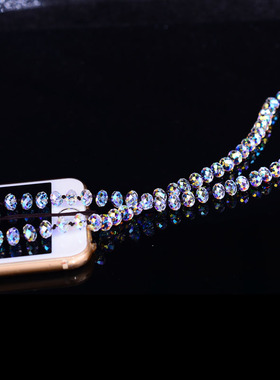 水晶长款挂件闪亮大气手机链