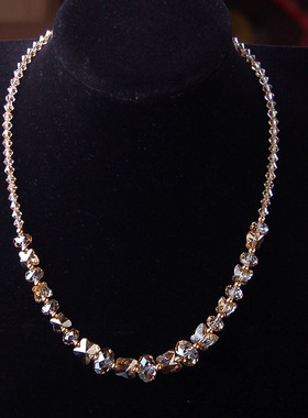 diy上市锁骨链串珠奥地利水晶