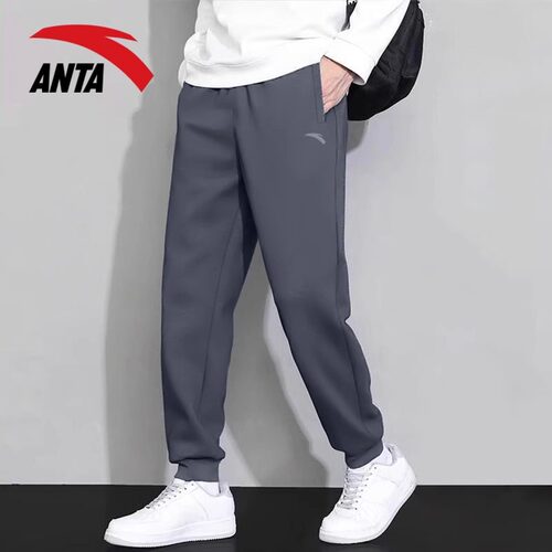安踏运动裤男款2026年春夏季新款休闲黑色直筒长裤百搭舒适男卫裤 - 图1
