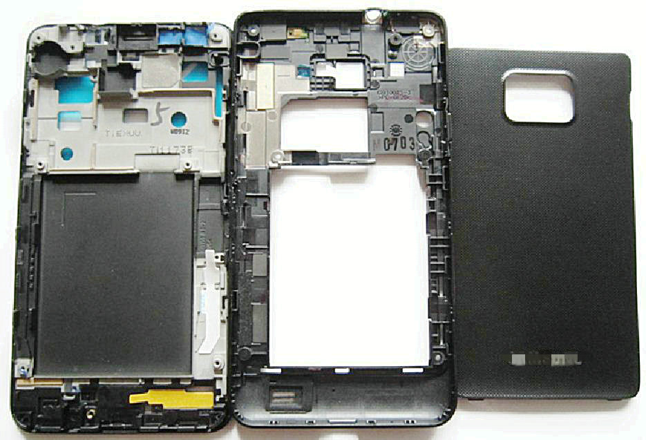 适用于三星i9100G外壳i9108手机壳S2前壳i9100前框中壳电池盖后盖-图0