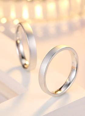 925银磨砂情侣定制学生日韩版