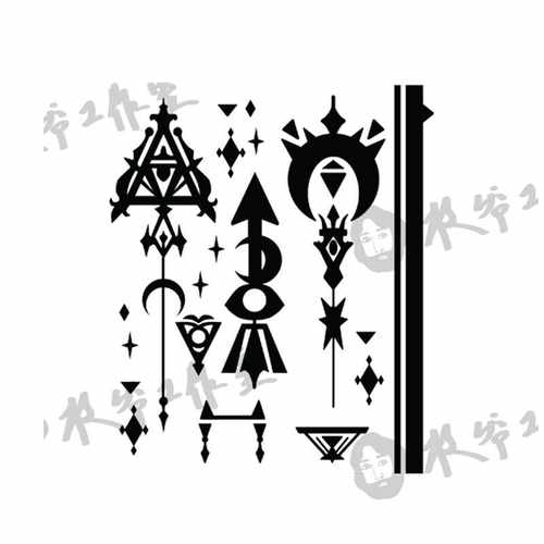 草本果汁黑魔法师手部纹身贴最终幻想14ff14 左右手各三套持久 - 图3