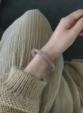 紫罗兰圆条粗款新中式手镯抖音热卖手镯厂家支持一件代发叮当