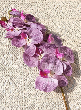 兰花 欧式10头蝴蝶兰 仿真花 家居商场摆件 婚庆摄影手工DIY花