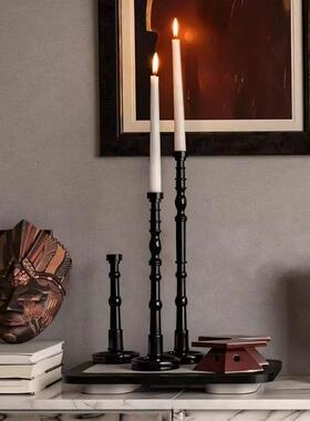 屿物为居 现代无障碍豪华单烛台样板房电视柜餐桌餐具柜入口柜蝴